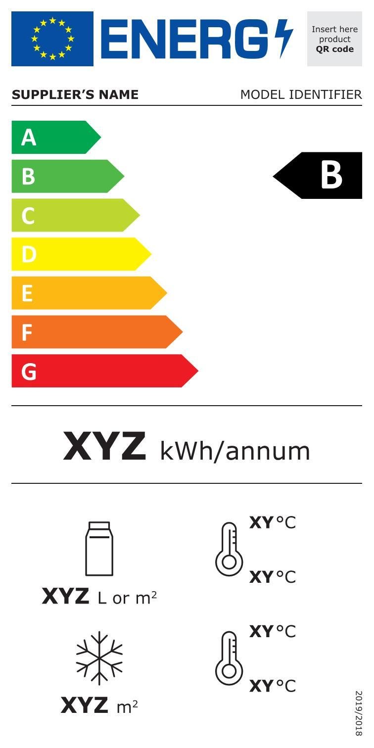 Energieetikette Verkaufsk&uuml;hlm&ouml;bel Eiscreme-Vitrinen